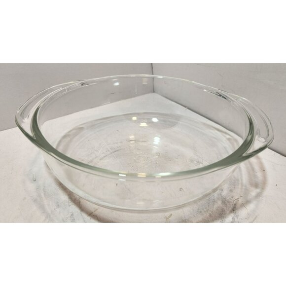 Vintage Classic Pyrex Clear Glass Bowl Nesting Set w/Handles 23 & 24 1.5 & 2 QT - Picture 13 of 15